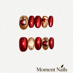 【万圣节南瓜骷髅】纯手工穿戴甲手绘跳色个性造型高级感显白美甲