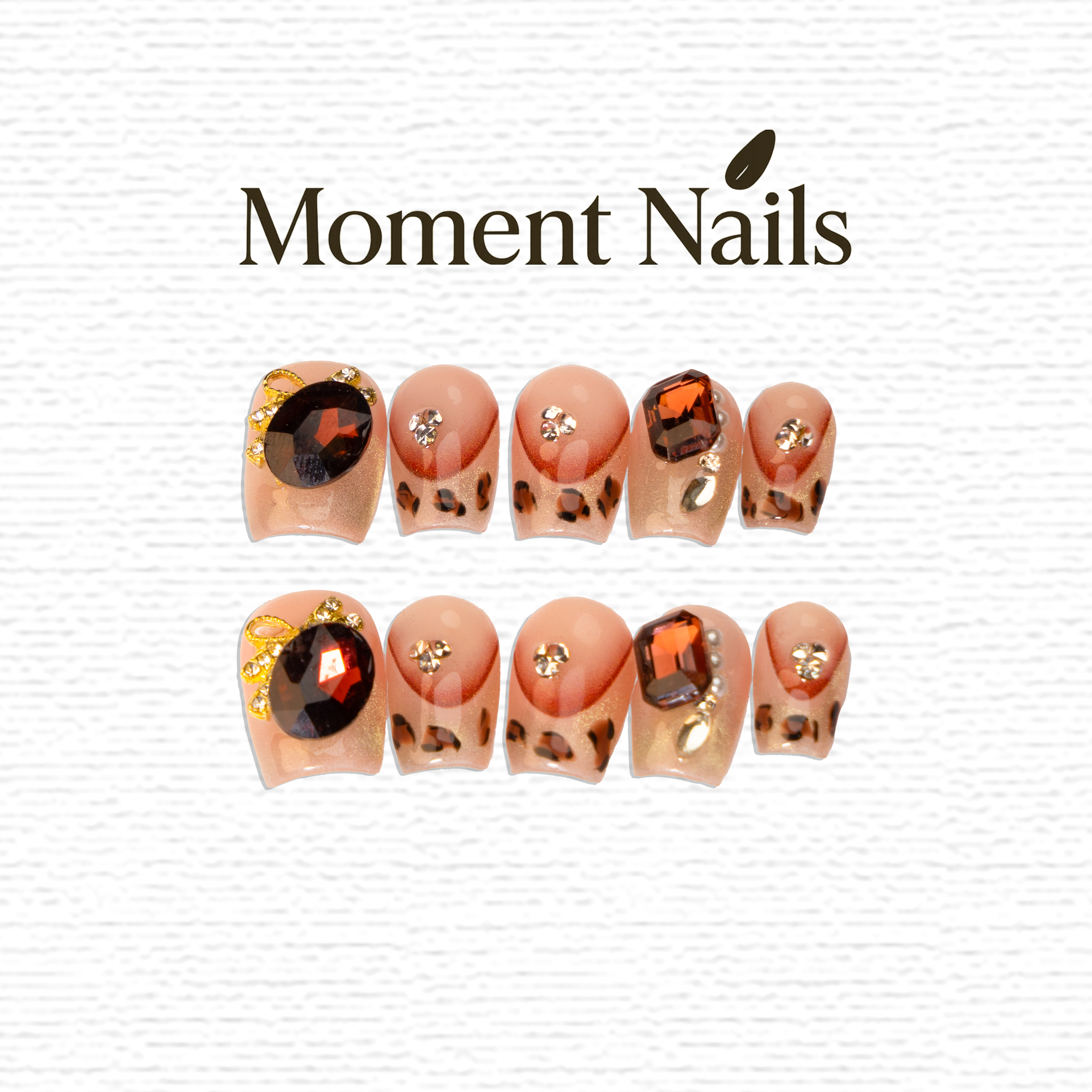 【纯手工实拍】冰透焦糖色短款美甲成品纯色穿戴甲无折痕显手白可