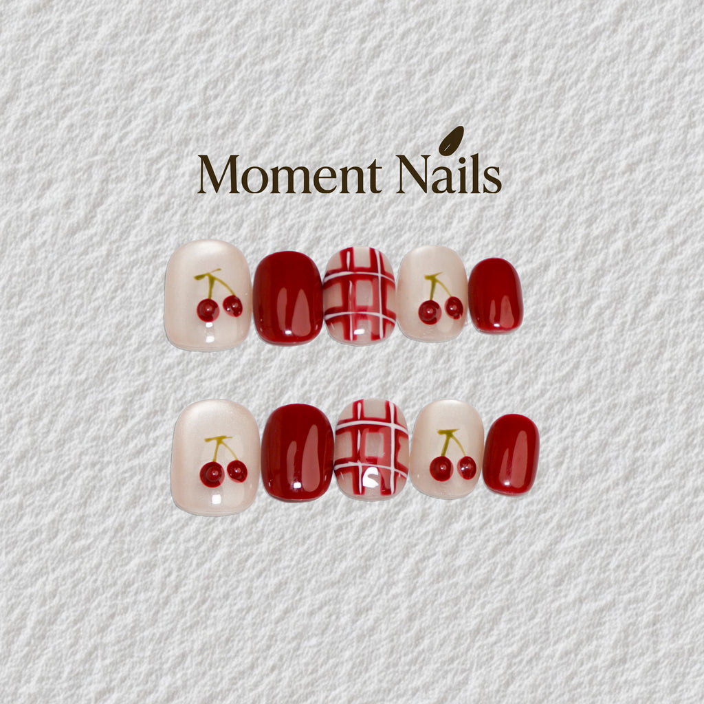 茉莉花茶爆闪瓷白猫眼温柔显白纯手工光疗穿戴甲秋冬短款美甲