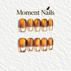 珍珠涟漪纯手工穿戴甲冰透渐变海洋之瞳猫眼轻奢纯欲显白美甲贴片