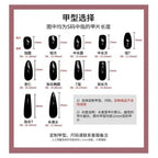 2024新款纯手工穿戴甲高级艺术童趣涂鸦手绘小众甜酷短款美甲贴